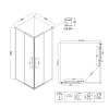 Душевой уголок Niagara Nova NG-6822-34BLACK профиль черный матовый, стекло прозрачное, 80x80x195 фото 6