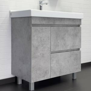 Тумба с раковиной Comforty Осло-80Н 00-00012959 бетон светлый