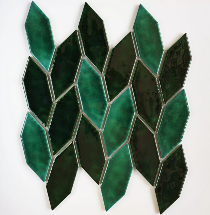 Мозаика Orro Mosaic Ceramic Green Garden с кракелюром 26.8x26.8