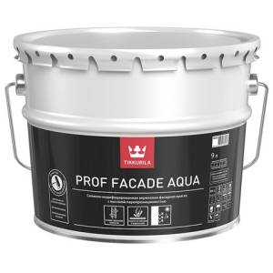 TIKKURILA PROF FACADE AQUA краска фасадная, силикон модифицированная, глубоко матовая, база C (9л)