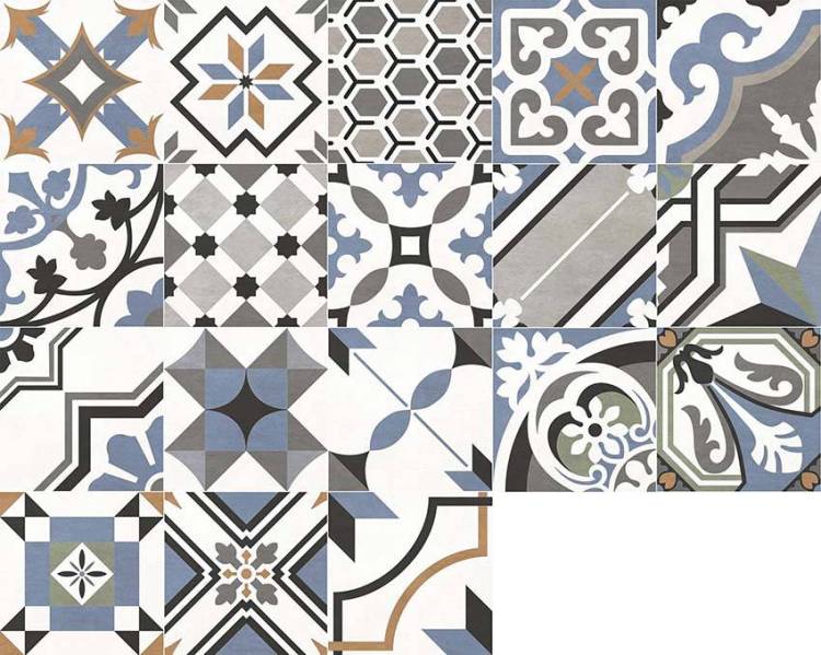 Керамогранит New Trend Design Art GP2020DMX23 Design Mix 2 матовый 200x200x8