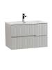 Тумба с раковиной Cezares Duet-N 80 серый жемчужный, раковина CZR-8073-80 фото 2