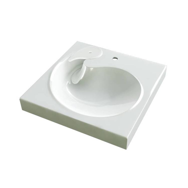 Раковина Maretti Alessia AS13SM51-844 над стиральной машиной, белая, 60x60