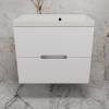 Тумба с раковиной Style Line Матис 70 подвесная, белая матовая, раковина жасмин, 57x70x45