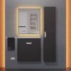 Тумба с раковиной Uperwood Modul подвесная, матовая, черная, 60 см фото 5