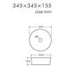 Накладная раковина Orange B07-345B санфарфор, черный матовый фото 2