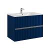 Тумба под раковину Art&Max Elegant AM-ELEGANT-800-2C-SO-SA-P с LED подсветкой ручек, Сапфир, 80x43.8x57