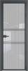 Межкомнатная дверь Profil Doors 2 AX цвет профиля Серая ночь, стекло безопасное 6 мм страйп 700x2000