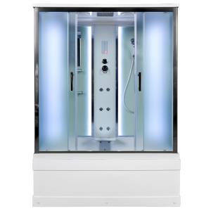 Душевая кабина AvaCan EM4515LED+GM с подсветкой и гидромассажем, 150x85x220