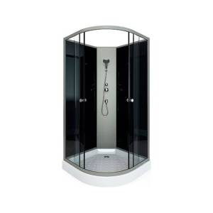 Душевая кабина Arcus Style S-01G 90x90x195, задние стекла - черные, фронтальные - серые тонированные