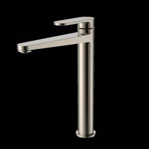 Смеситель для раковины AQUAme Novara AQM6914BN высокий, никель шлифованный