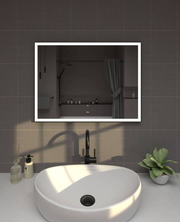 Зеркало Sintesi Armadio black 80 SIN-SPEC-ARMADIO-black-80 с LED-подсветкой 800x600