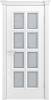 Межкомнатная дверь Текона Фрейм 09 полотно Ясень белоснежный, стекло белый сатинат, с фацетом 600x2000