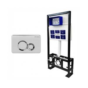 Система инсталляции для унитазов Bettoserb Sava Free Standing SFS40006463 клавиша смыва хром матовый, хром глянцевый