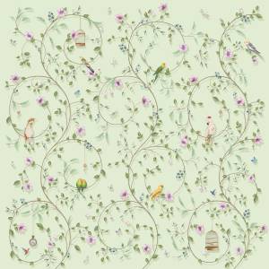 Бесшовные Eco обои Ortograf Chinoiserie 33945 Chinoiserie green Ворс ОЕ