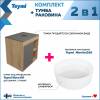 Тумба с раковиной Teymi Nura подвесная, дуб, графит, 60 см, с раковиной Martta D36 фото 2