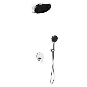 Душевой комплект AQUAme AQM8402CR со смесителем, Хром