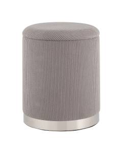 Пуф Stool Group Эмили 19A205CG-17 серебро вельвет серый, вельвет, с ящиком