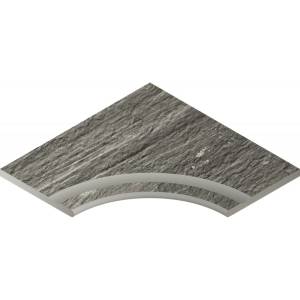 Бордюр Italon Скайфолл X2 620090000694 Бортик Гриджио Альпино С Выемкой Угловой Закругленный 60x60