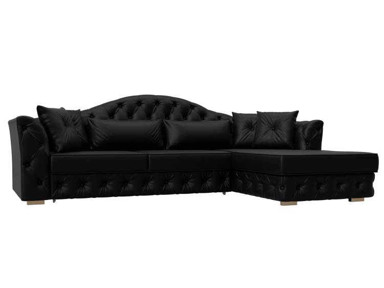 Диван угловой Лига Диванов Артис 128032 Черный