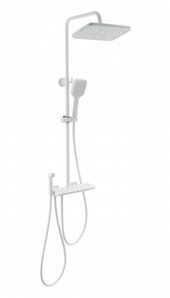 Душевая стойка Wonzon & Woghand WW-B4132-A-MW с термостатом, белый