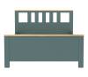 Кровать двуспальная 2.08.04.060.16 Гуд Лакк Сага Темно-бирюзовая/ясень фото 2