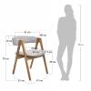 Стул Bradex Home Alan RF 0819 серый букле с ножками цвета орех фото 11