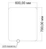 Зеркало Vincea VLM-3BE6007 с подсветкой и диммером, 70x60 фото 7