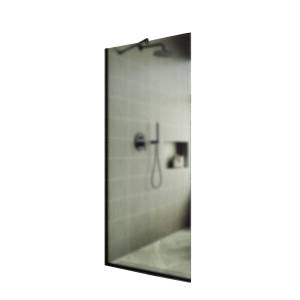 Душевая перегородка MaybahGlass MGD-700-6у 79x195, стекло сатин 8 мм, профиль черный