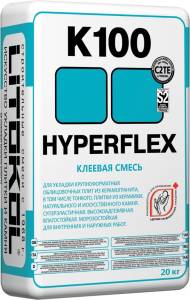 Суперэластичная клеевая смесь LITOKOL HYPERFLEX K100, 20кг
