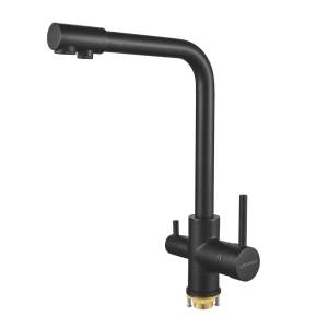 Смеситель для кухни Maretti Project Black PB31RZF12 с подключением фильтра, черный