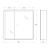 Зеркало-шкаф Belbagno Marino SPC-MAR-800/800-2A-LED-TCH с подсветкой и сенсорным выключателем фото 15