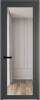 Межкомнатная дверь Profil Doors 1 AGP цвет профиля Серая ночь, стекло безопасное 6 мм прозрачное 600x2000