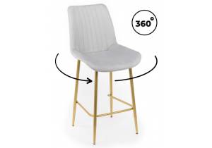 Полубарный стул Notta Седа 360 632589 светло-серый (zd 960) / золотой
