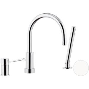 Смеситель на борт ванны Remer Minimal N072BO белый матовый