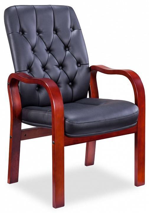 Кресло Everprof Monaco Wood CF 15985, EP-082 W PU Black CF Черный