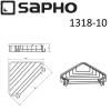 Полочка SAPHO DIAMOND угловая для душа, 240x40x150 мм, бронза фото 2