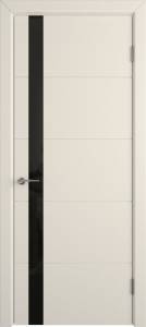 Межкомнатная дверь Владимирская Фабрика Дверей Trivia Ivory стекло Black Gloss 600x2000