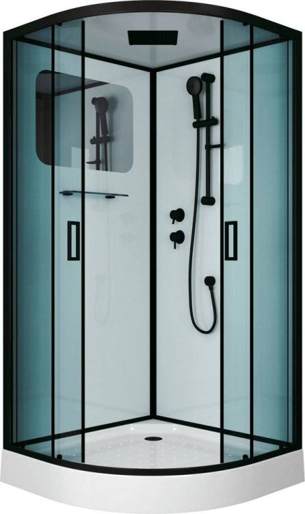 Душевая кабина Niagara Premium NG-6901-01 BLACK 90х90х210 черная, с низким поддоном
