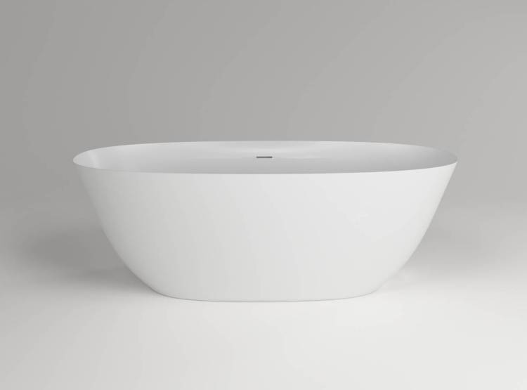 Ванна из искусственного камня Plumberia Selection VELOMA 170BO 170x75, белый матовый