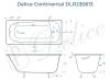 Чугунная ванна Delice Continental 170x70 с ножками фото 8