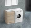 Тумба с раковиной Belbagno Kraft-Lvd KRAFT-LVD-580/1200-2C-PIA-RNN 58x48x88 Rovere Nebrasca Nature напольная с двумя выкатными ящиками фото 3