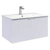 Тумба с раковиной Comforty Муром-80П 00-00020158CF белый матовый фото 3