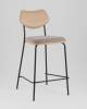 Стул полубарный Stool Group Casey B2171-H65 K-6+M8506 D21 серо-коричневый с бежевой экокожей фото 2