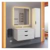 Тумба с раковиной Uperwood Modul подвесная, матовая, белая, графит, 80 см фото 8