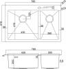 Мойка кухонная ZorG Steel Hammer SH 78-2-51-L GRAFIT графит фото 2