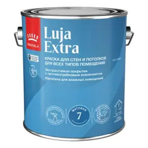 Краска для стен и потолков Tikkivala Luja Extra 7 матовая база C 2.7 л