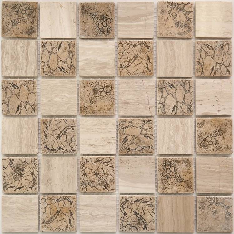 Мозаика NSmosaic Stone series KP-720 камень полированный (15х15х7) 305x305