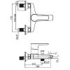 Смеситель для ванны и душа Laparet Alamera N2032902LPT, хром фото 4