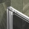 Душевая дверь в нишу MaybahGlass MGD-1639-5 профиль хром матовый, стекло графит матовый, 160x195 фото 3